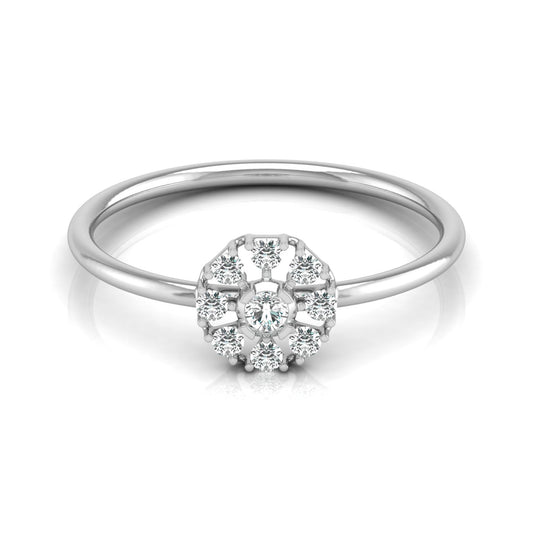 Floral Diamond Ring For Her In 14KT Solid Gold Wearable Art For Daily Elegance - HIGHCARAT DIAMONDS