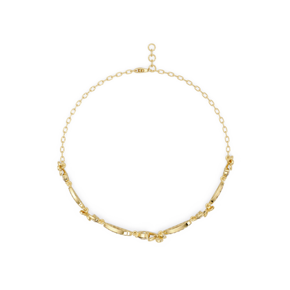 Floral Lab grown Diamond Link Gold Bracelet - HIGHCARAT DIAMONDS