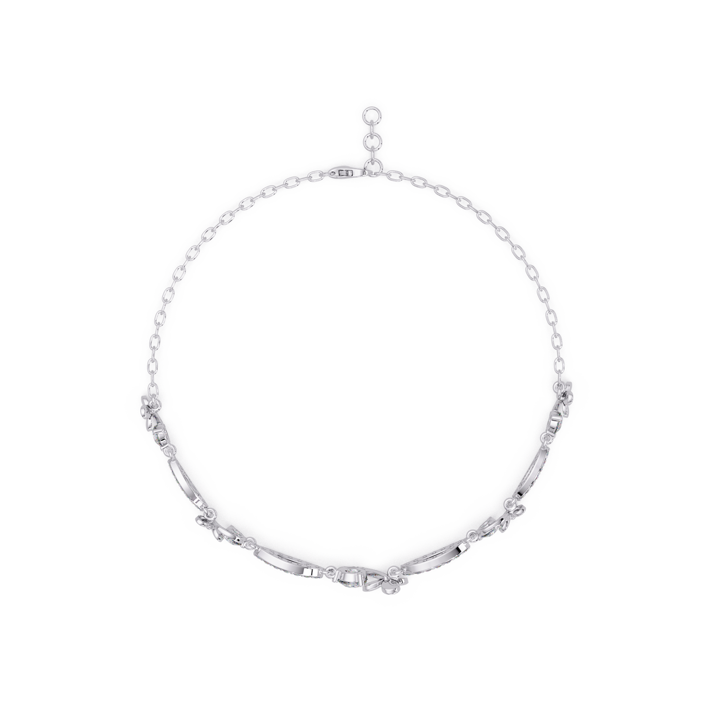 Floral Lab grown Diamond Link Gold Bracelet - HIGHCARAT DIAMONDS