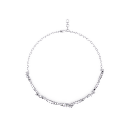Floral Lab grown Diamond Link Gold Bracelet - HIGHCARAT DIAMONDS