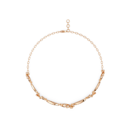 Floral Lab grown Diamond Link Gold Bracelet - HIGHCARAT DIAMONDS
