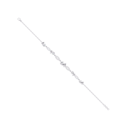 Floral Lab grown Diamond Link Gold Bracelet - HIGHCARAT DIAMONDS