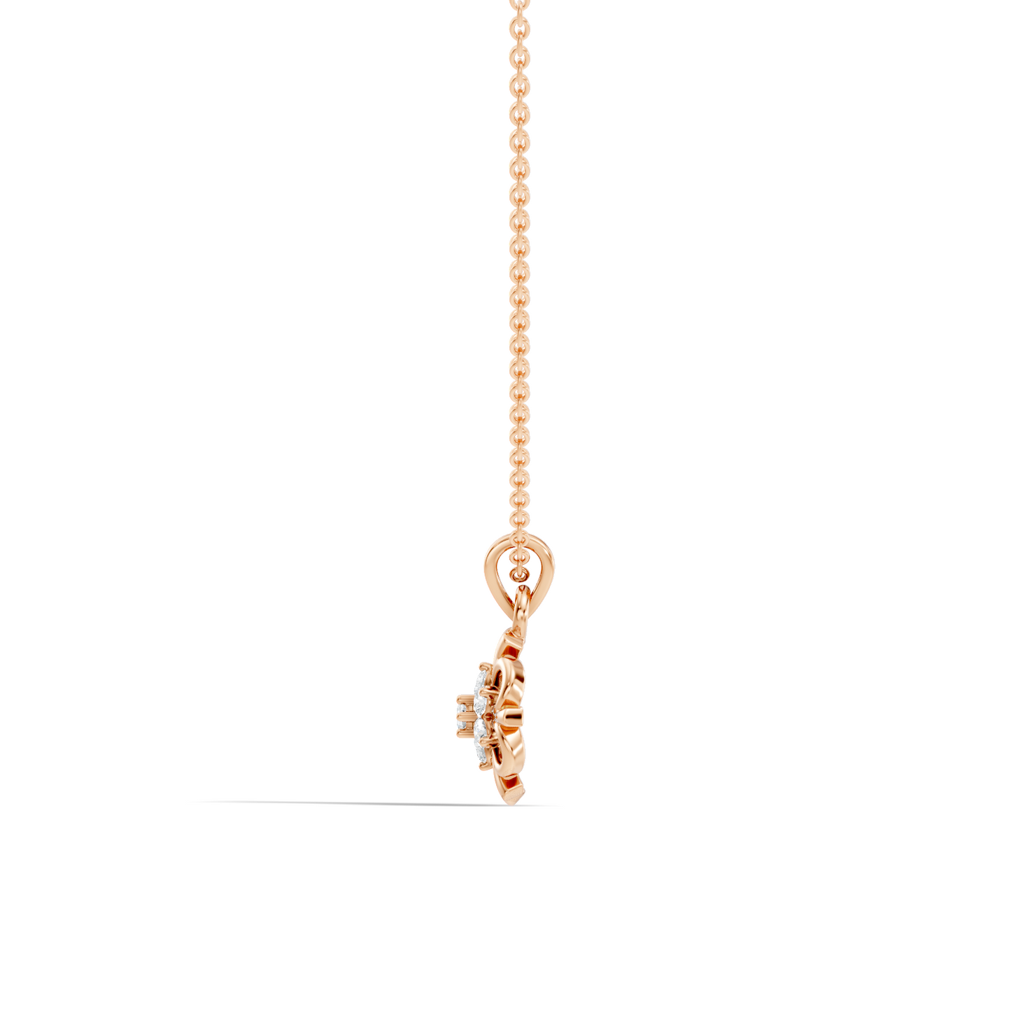 Minimalist Round Cut Diamond Pendant in 14K White Gold Anniversary Gift for Her - HIGHCARAT DIAMONDS