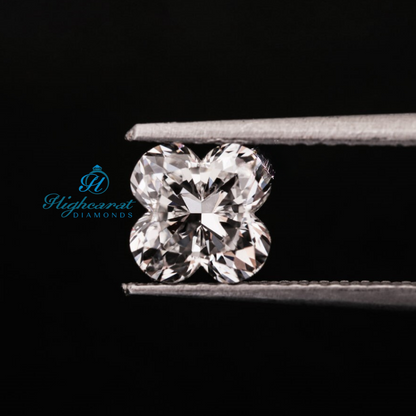 Precision Cut Floral Shape Diamond featuring layered step facets and detailed symmetry