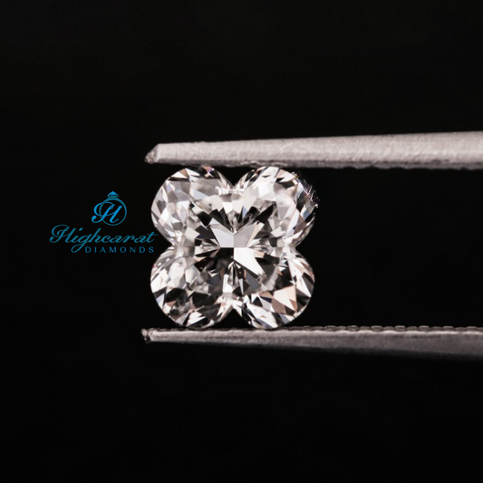 Precision Cut Floral Shape Diamond featuring layered step facets and detailed symmetry