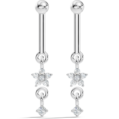 18k Solid Gold Round Shape Natural & Lab Grown Diamond New Classic Studs Women Diamond Earrings - HIGHCARAT DIAMONDS