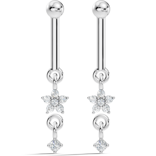 18k Solid Gold Round Shape Natural & Lab Grown Diamond New Classic Studs Women Diamond Earrings - HIGHCARAT DIAMONDS