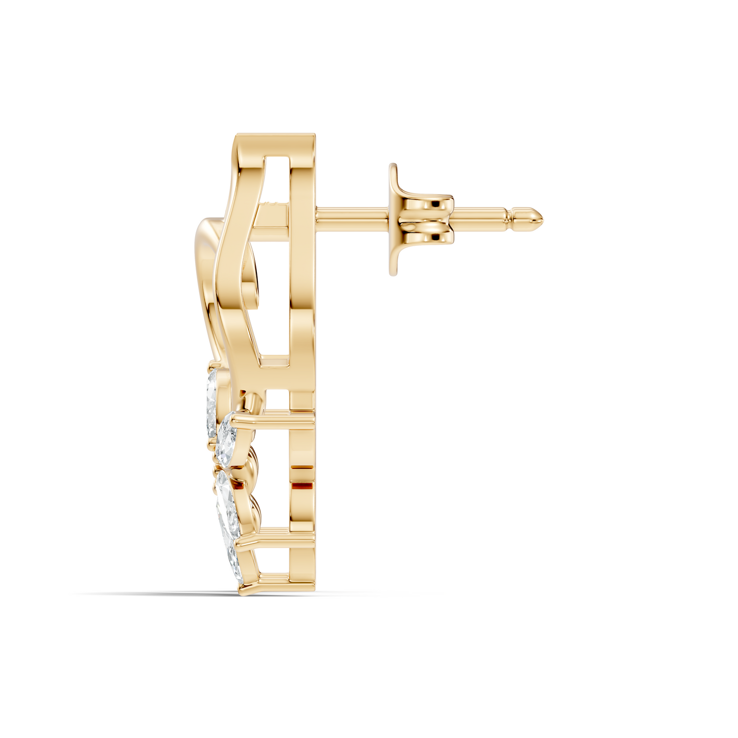 Classic White Lab-Grown Diamond Stud Earrings  Stylish Modern Gifts For Women - HIGHCARAT DIAMONDS