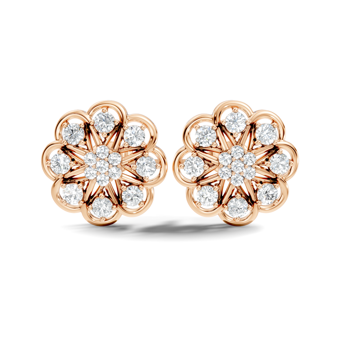 Women's 1.17 Ct Round Shape Natural & Lab grown Diamond Earrings For Using Party Wear Look - HIGHCARAT DIAMONDS