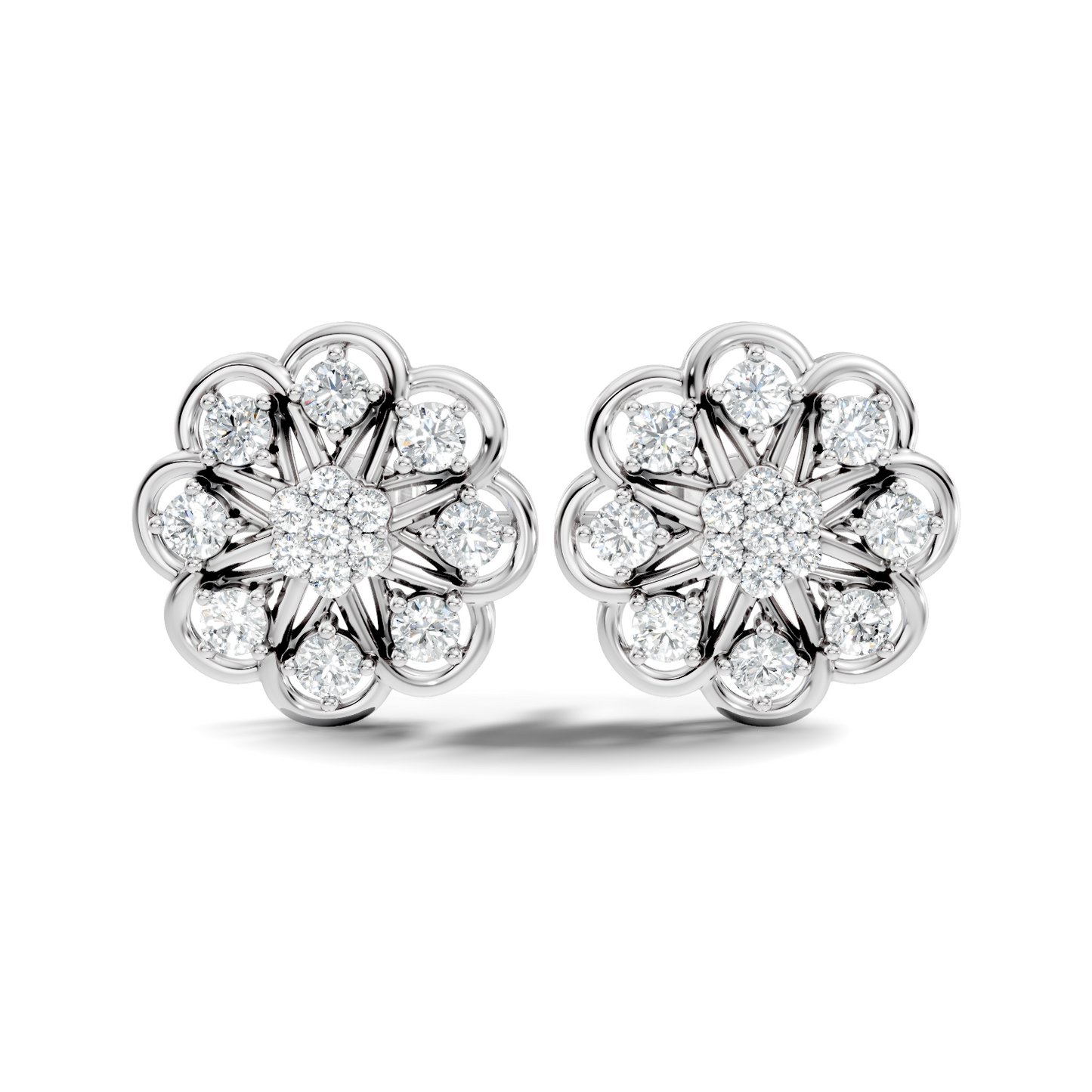 Women's 1.17 Ct Round Shape Natural & Lab grown Diamond Earrings For Using Party Wear Look - HIGHCARAT DIAMONDS