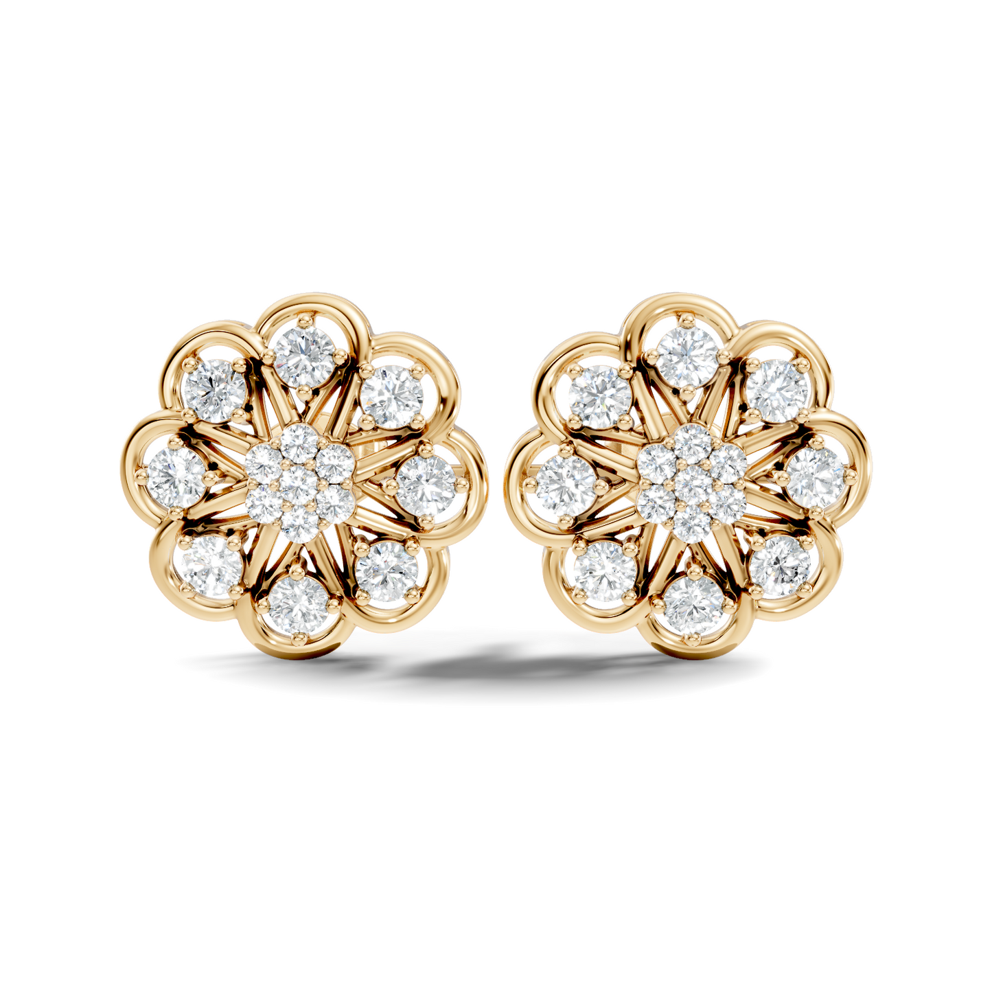 Women's 1.17 Ct Round Shape Natural & Lab grown Diamond Earrings For Using Party Wear Look - HIGHCARAT DIAMONDS