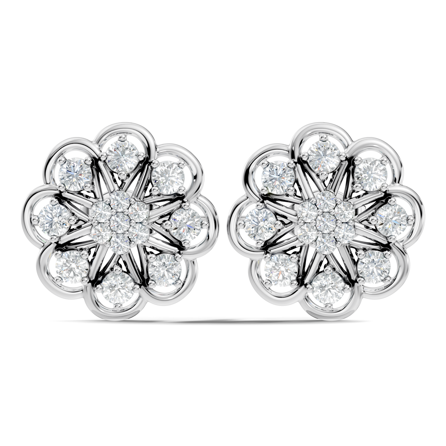 Women's 1.17 Ct Round Shape Natural & Lab grown Diamond Earrings For Using Party Wear Look - HIGHCARAT DIAMONDS