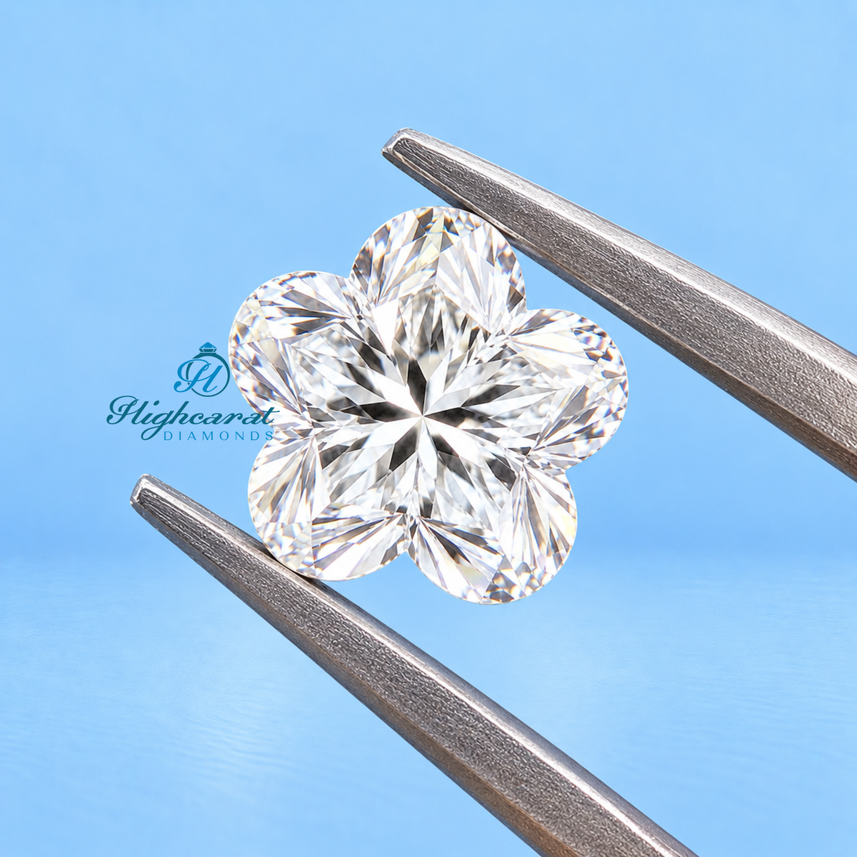 Unique Flower Cut Lab Grown Diamond Stone