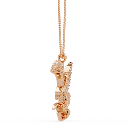 Flying Eagle Statement Lab Diamond Pendant Necklace - HIGHCARAT DIAMONDS