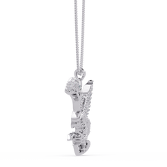 Flying Eagle Statement Lab Diamond Pendant Necklace - HIGHCARAT DIAMONDS