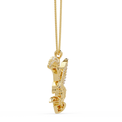 Flying Eagle Statement Lab Diamond Pendant Necklace - HIGHCARAT DIAMONDS