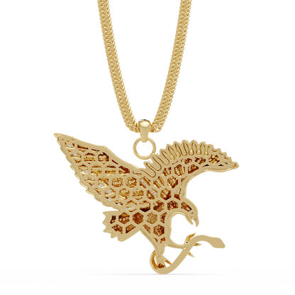 Flying Eagle Statement Lab Diamond Pendant Necklace - HIGHCARAT DIAMONDS