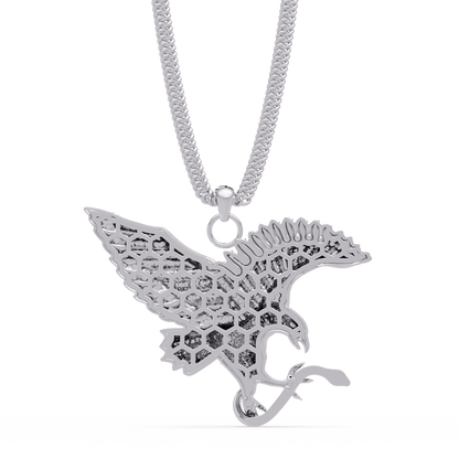 Flying Eagle Statement Lab Diamond Pendant Necklace - HIGHCARAT DIAMONDS