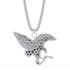 Flying Eagle Statement Lab Diamond Pendant Necklace - HIGHCARAT DIAMONDS