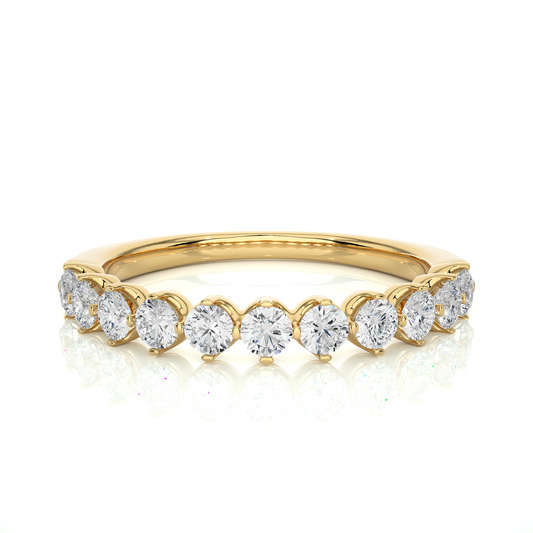 Round Lab-Grown Diamond Bezel Set Full Eternity Wedding Band Ethical & Elegant - HIGHCARAT DIAMONDS
