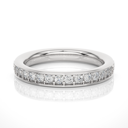 Full Eternity Round Shaped Wedding Band For Womens  in 14K Solid With Natural Or Lab Diamonds - HIGHCARAT DIAMONDS