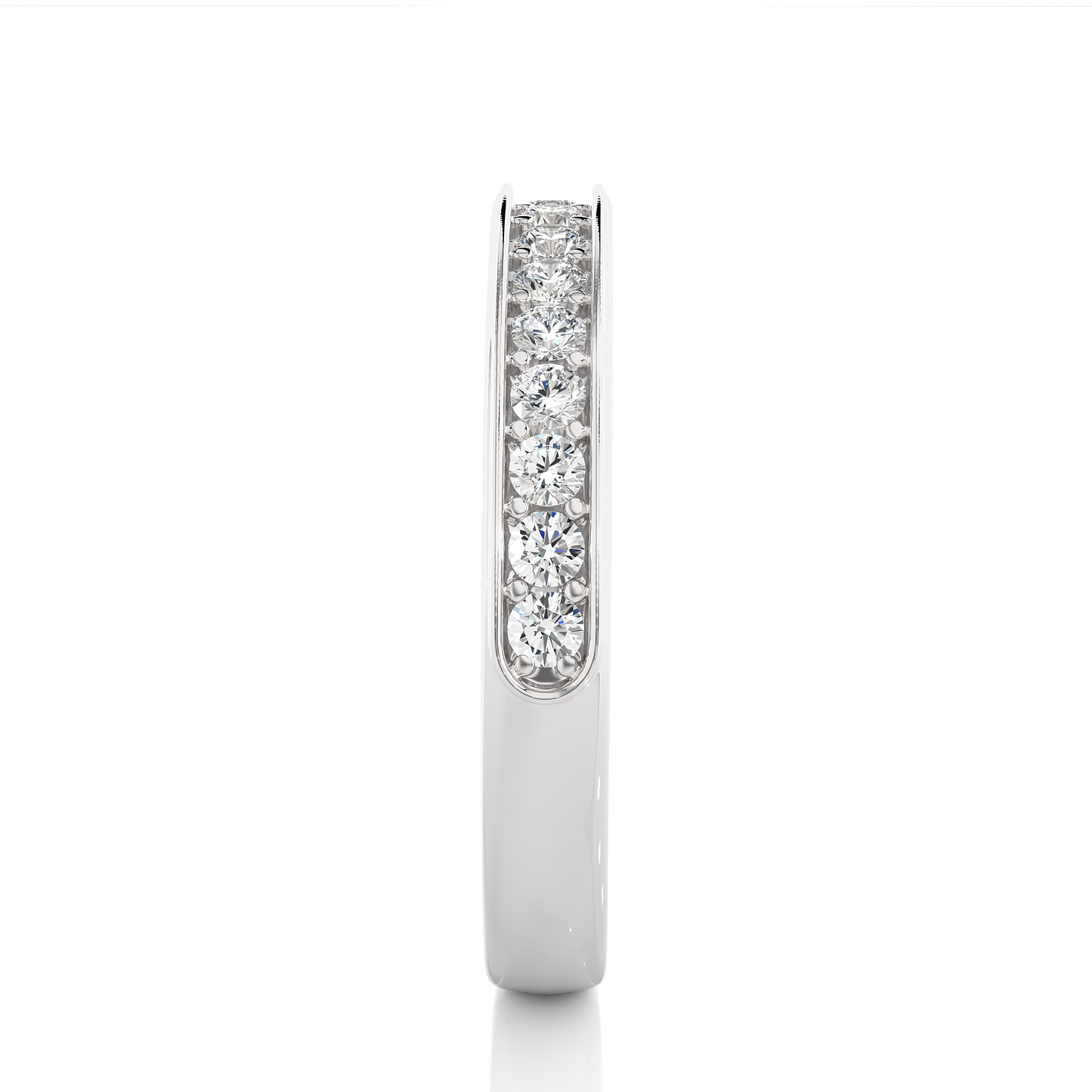 Full Eternity Round Shaped Wedding Band For Womens  in 14K Solid With Natural Or Lab Diamonds - HIGHCARAT DIAMONDS