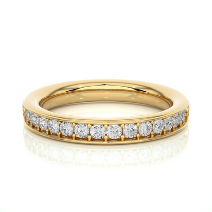 Full Eternity Round Shaped Wedding Band For Womens  in 14K Solid With Natural Or Lab Diamonds - HIGHCARAT DIAMONDS