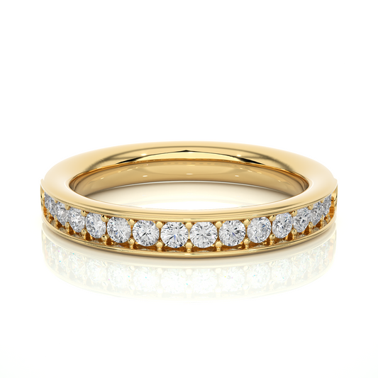 Full Eternity Round Shaped Wedding Band For Womens  in 14K Solid With Natural Or Lab Diamonds - HIGHCARAT DIAMONDS