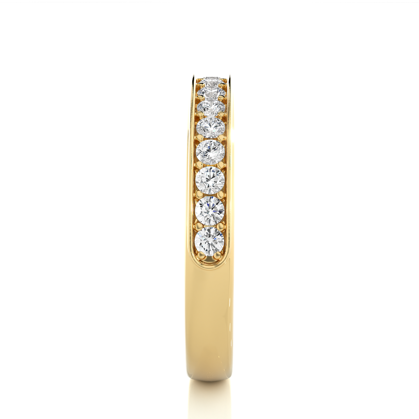 Full Eternity Round Shaped Wedding Band For Womens  in 14K Solid With Natural Or Lab Diamonds - HIGHCARAT DIAMONDS