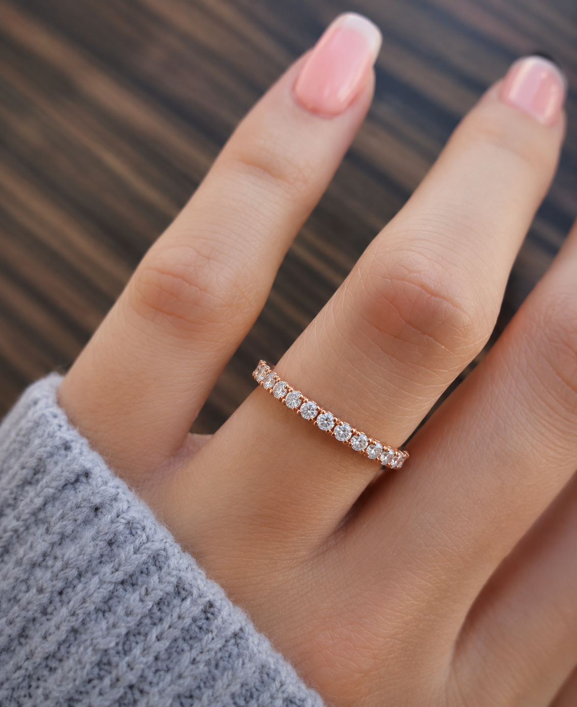Full Eternity Wedding Band With Round Labgrown Diamonds Classic And Timeless Design - HIGHCARAT DIAMONDS