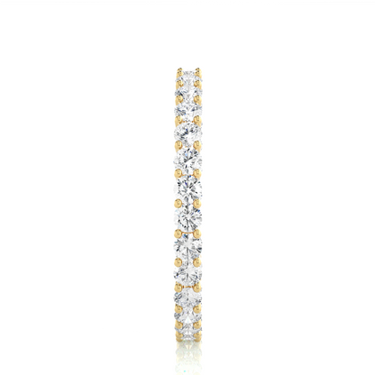 Full Eternity Wedding Band, Yellow Gold Stackable Bridal Matching Band For Her - HIGHCARAT DIAMONDS