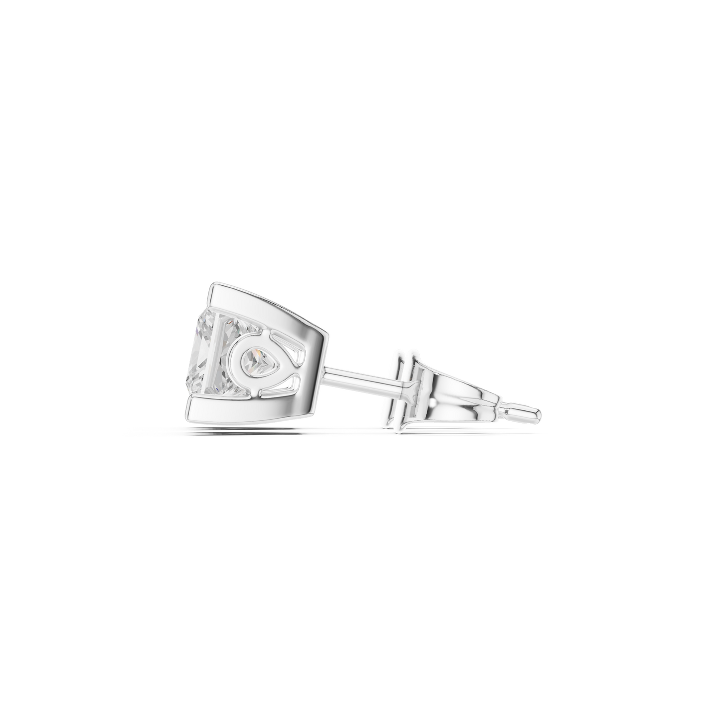 Princess Cut 1.00 Ct Lab Grown Diamond Studs Earring For 10k Solid Rose Gold Use For Daily Wear