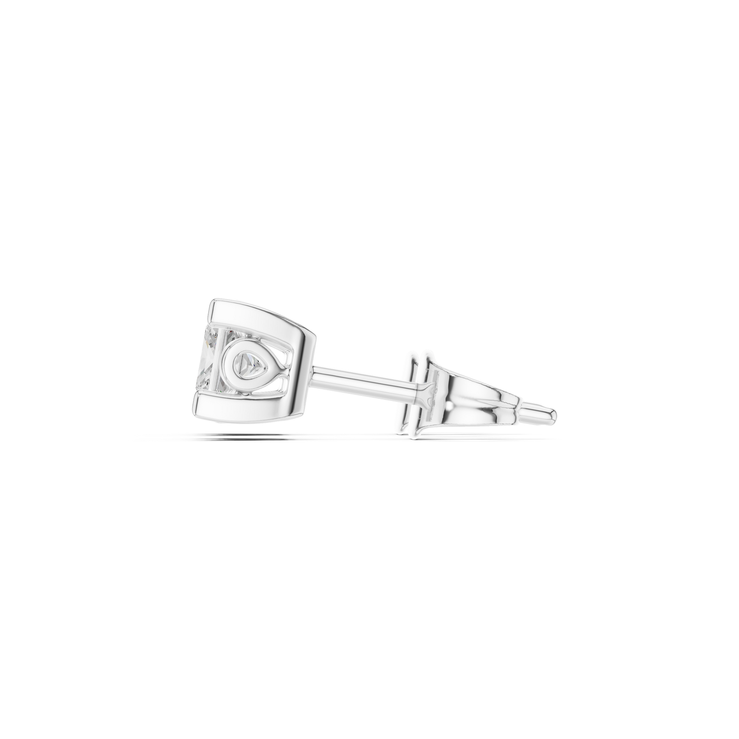 14k Solid Rose Gold Princess Cut Lab Grown Diamond Classic Look For Her Anniversary Gift