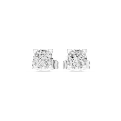 14k Solid Rose Gold Princess Cut Lab Grown Diamond Classic Look For Her Anniversary Gift