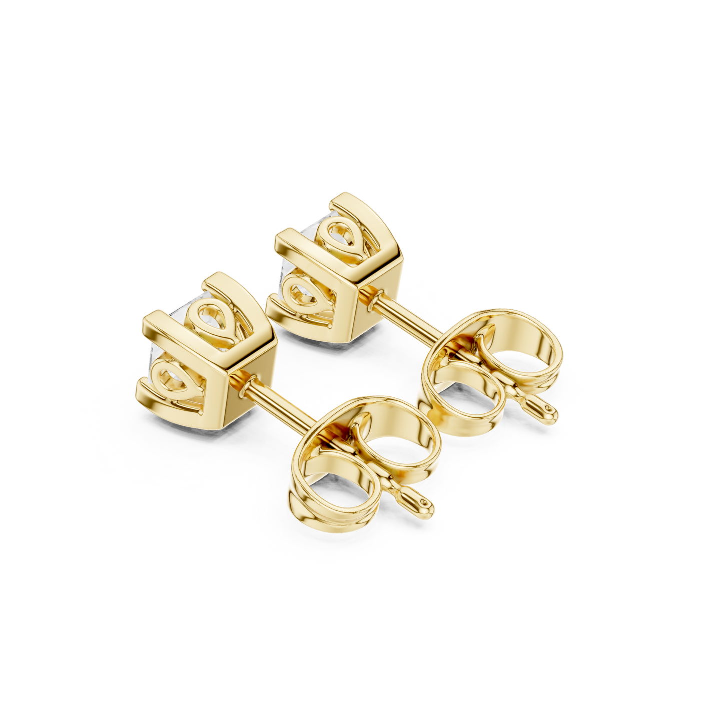 14k Solid Rose Gold Princess Cut Lab Grown Diamond Classic Look For Her Anniversary Gift