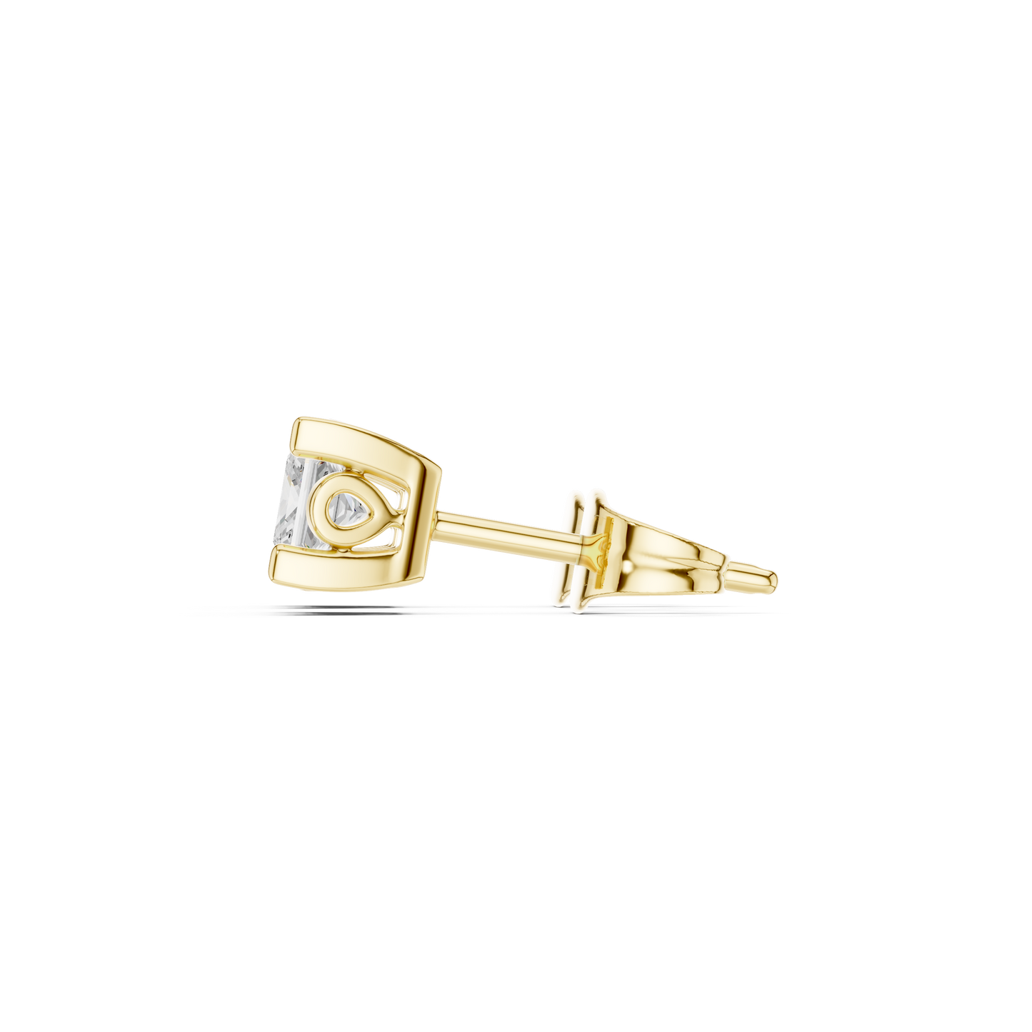 14k Solid Rose Gold Princess Cut Lab Grown Diamond Classic Look For Her Anniversary Gift