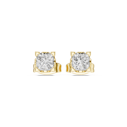14k Solid Rose Gold Princess Cut Lab Grown Diamond Classic Look For Her Anniversary Gift
