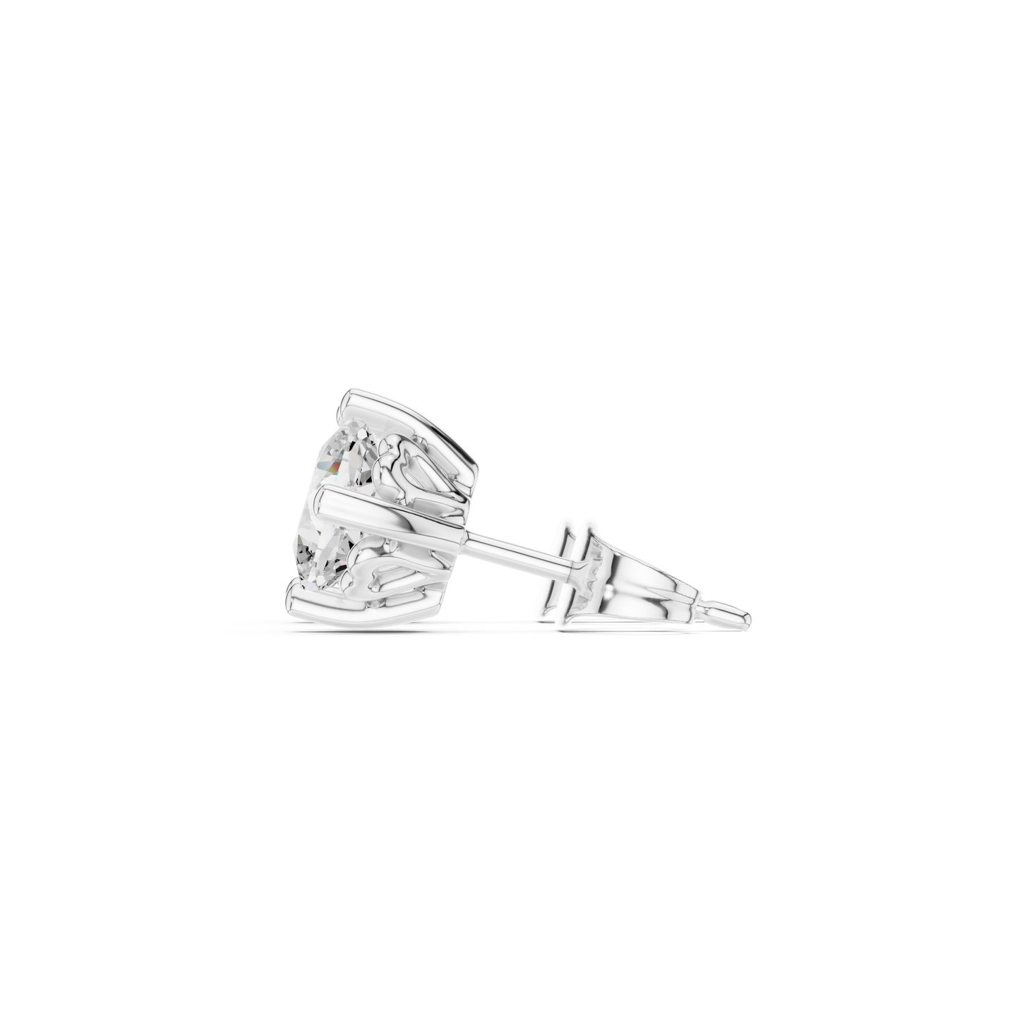1.40 Ct Cushion Cut Lab Grown Diamond 10k Solid Gold Stunning Fabulous Diamond Earring For Her Birthday