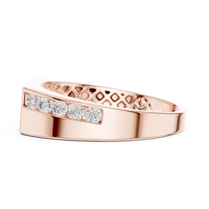 Round Shape Lab Grown Diamond Every Day Shiny Brilliant Diamond Ring For Men Gift