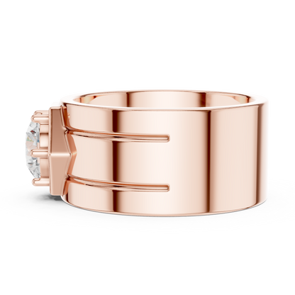 1.49 Ct Round Cut Lab Grown Diamond Classic Vintage Men's Unique Diamond Ring For Anniversary