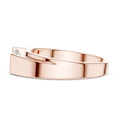 Men's Round Shapes Lab Grown Diamond 14k Solid Gold Stunning Wedding Wear Ring