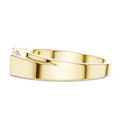 Men's Round Shapes Lab Grown Diamond 14k Solid Gold Stunning Wedding Wear Ring