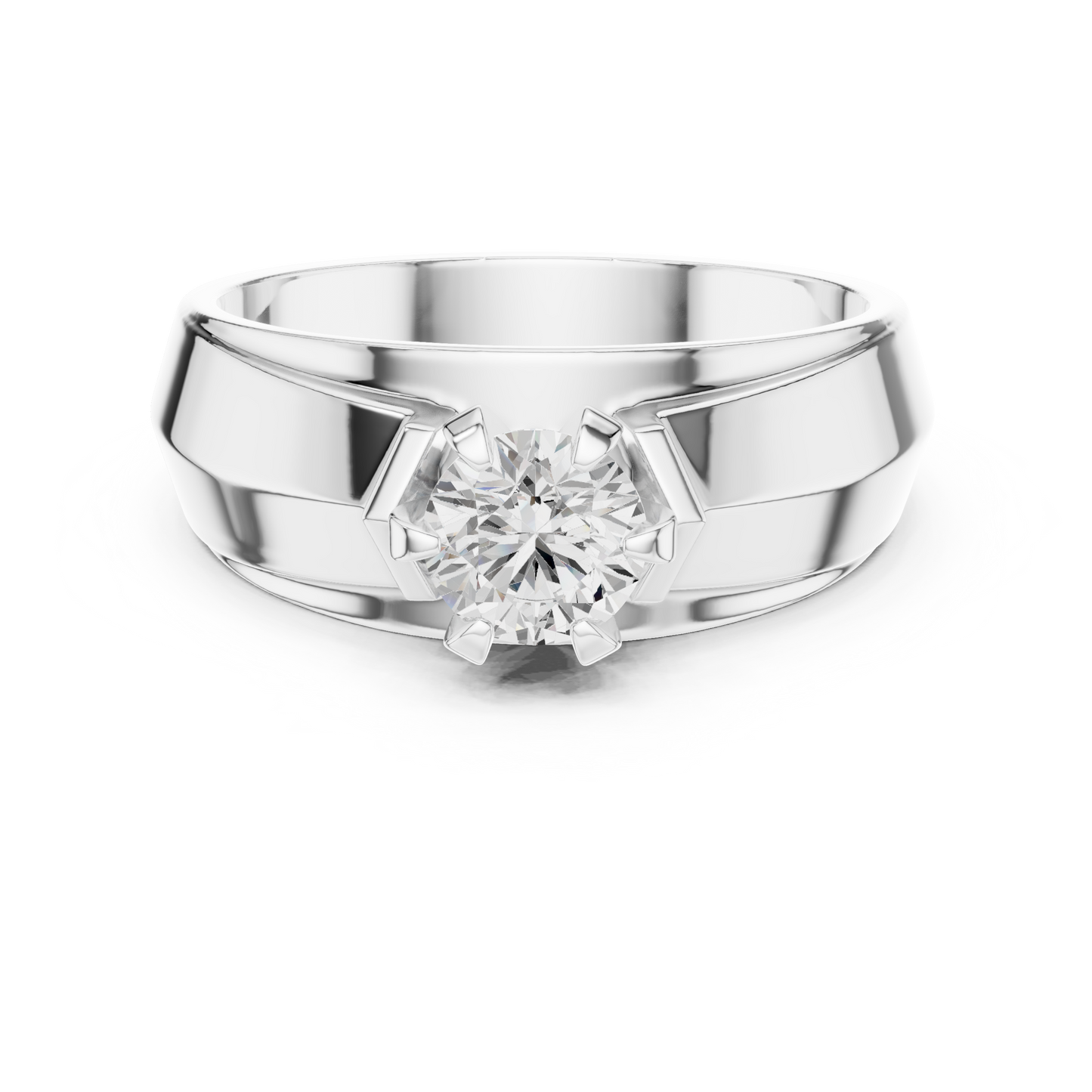 10k Solid Gold Round Shape Lab grown Diamond Stunning New Style For Men Diamond Ring