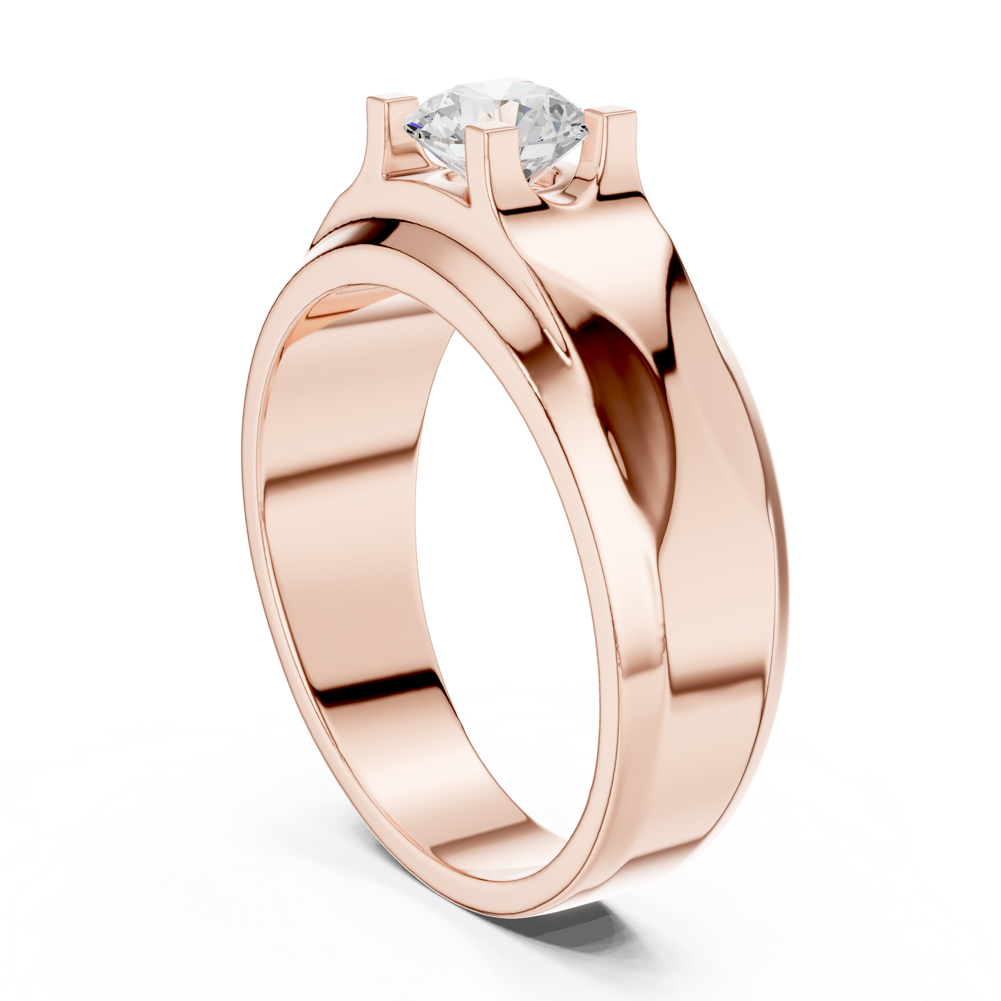 Round Shape Lab grown Diamond New Ethical Shinny Look Men's Diamond Ring For Birthday Gift