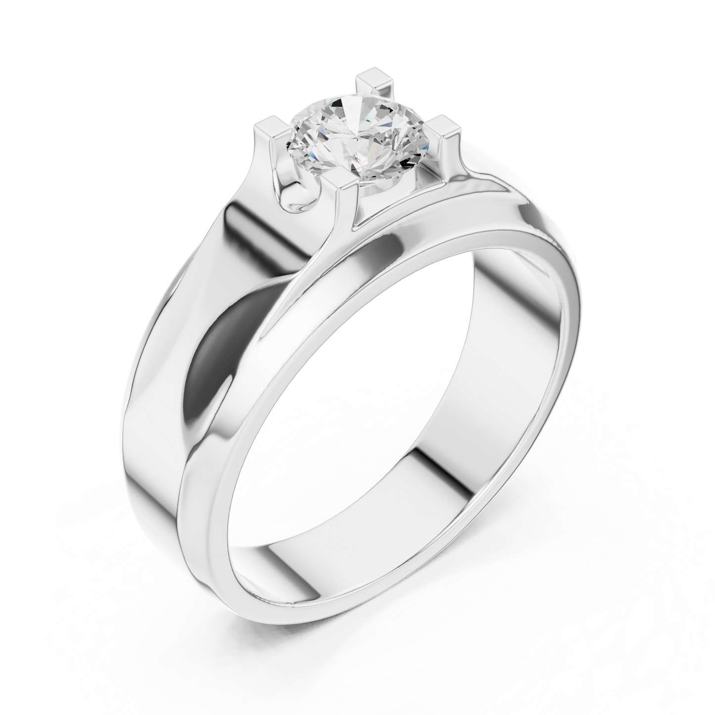 Round Shape Lab grown Diamond New Ethical Shinny Look Men's Diamond Ring For Birthday Gift