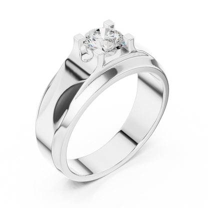 Round Shape Lab grown Diamond New Ethical Shinny Look Men's Diamond Ring For Birthday Gift