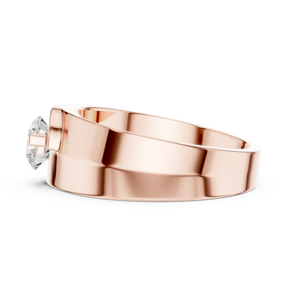 Round Shape Lab Grown Diamond Solitaire Vintage Fabulous Unique Type Diamond Ring for men Daily wear