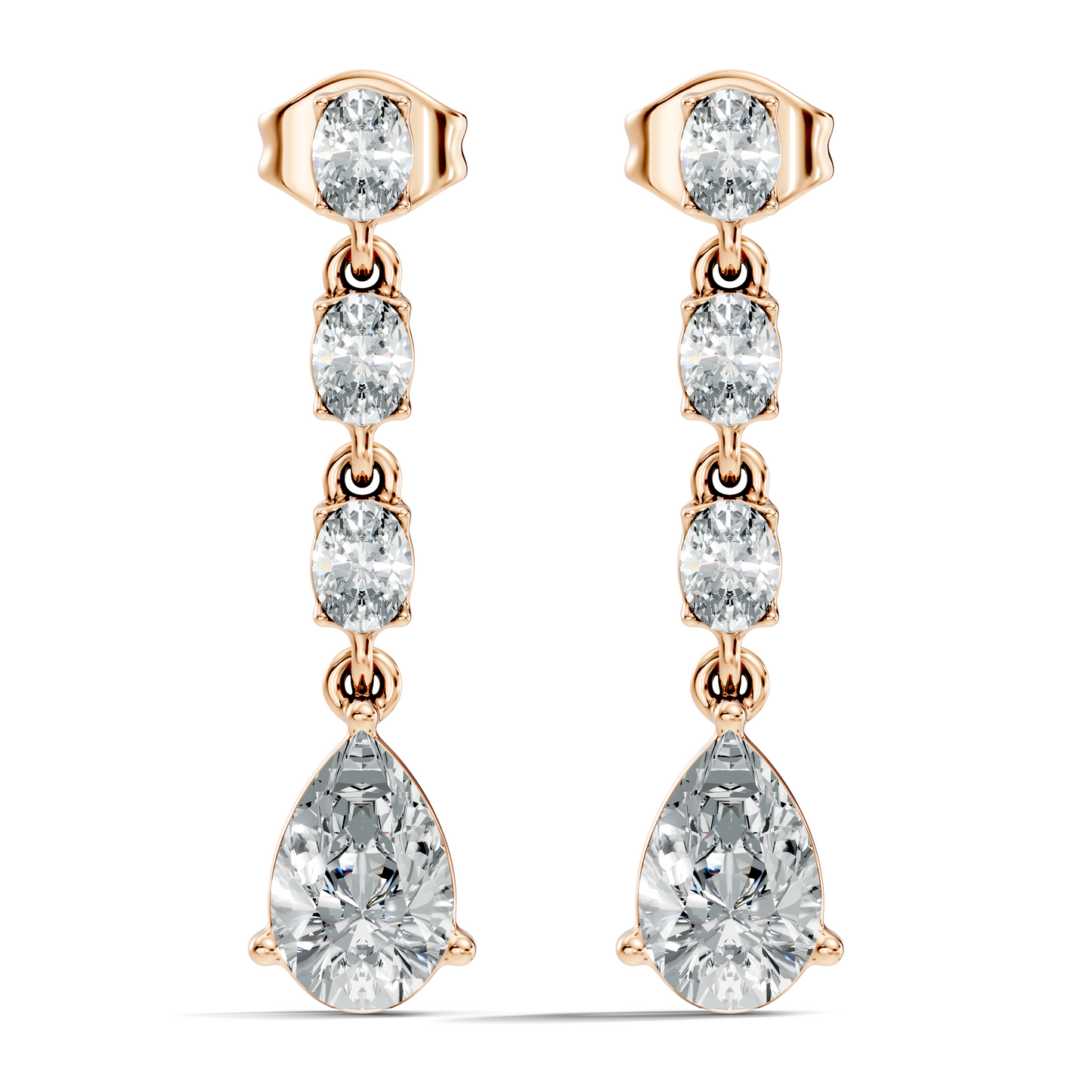 Pear And Oval Cut Lab Grown Diamond Circle Shape Antique Delicate Prong Set Bridesmaid Dangle  Earring Gift For Women's