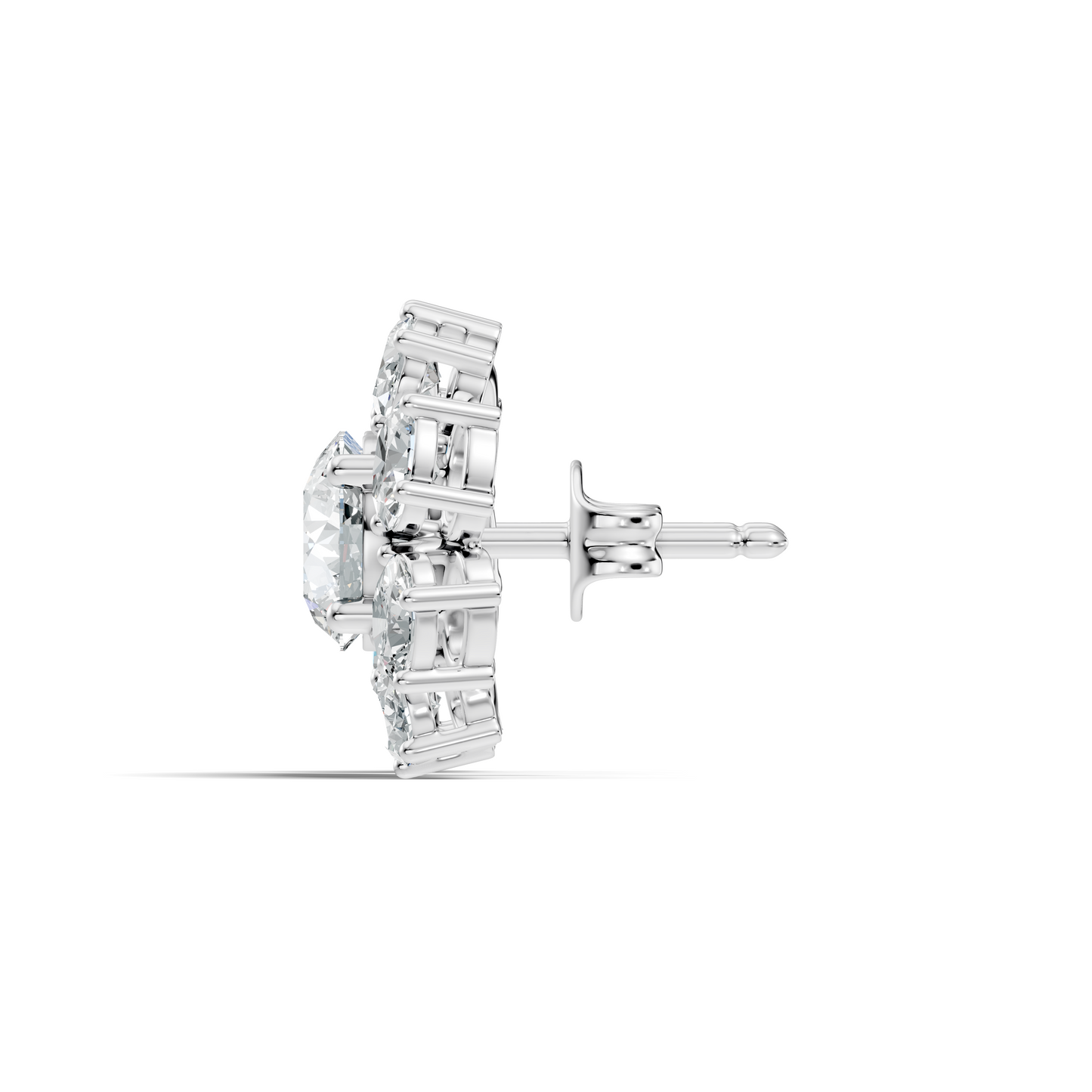 Oval Shape 8.44 CT Round Cut Diamond Delicate Classic Prong Set Dainty Stud Earring Gift for Women's