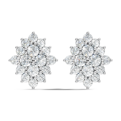 Lab Grown & Natural 10k solid Rose Gold Round Shape Diamond Daily Wear Stunning Studs Diamond Earrings For Women